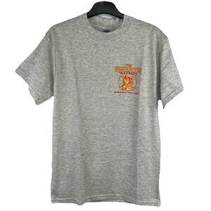 Vintage Sz S Firefighter Within Grey Graphic Double Sided T-shirt 2003 Short Slv